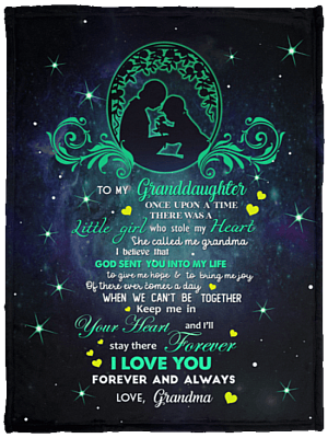 To My Granddaughter Once Upon A Time There Was A Little Girl Fleece Blanket - Premium Sherpa Blanket