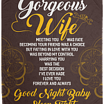 To My Gorgeous Wife Meeting You Was Fate Fleece Blanket - Premium Sherpa Blanket - Woven Blanket
