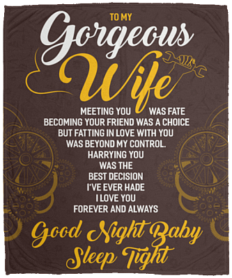 To My Gorgeous Wife Meeting You Was Fate Fleece Blanket - Premium Sherpa Blanket - Woven Blanket