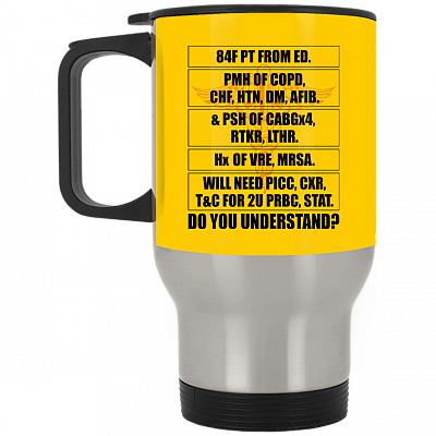 14 oz. Silver Travel Mug