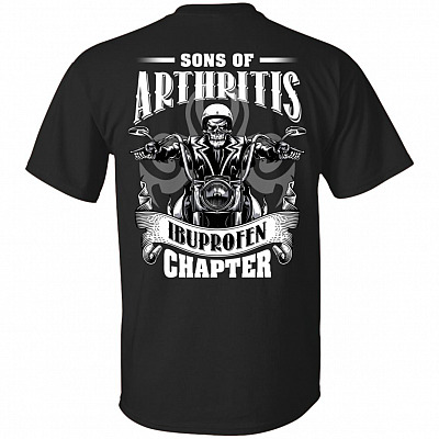 Son of Arthritis Ibuprofen Chapter Print On Back T-Shirt