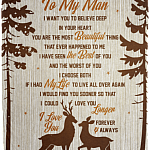 To My Man I Want You to Believe Deep in Your Heart Fleece Blanket - Premium Sherpa Blanket - Woven Blanket