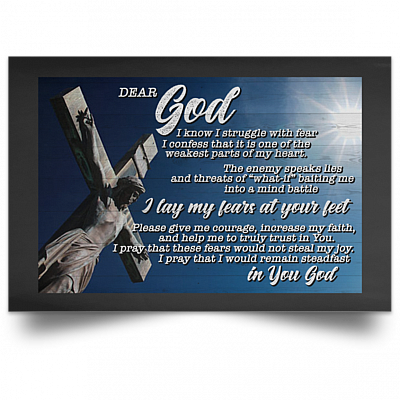 Alternative view of Dear God I Know I Struggle With Fear I Lay My Fear At Your Feet Framed Canvas Prints Wall Art