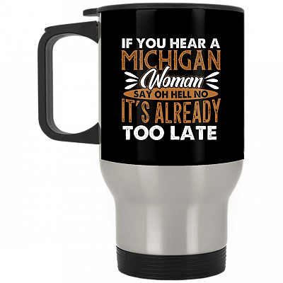 14 oz. Silver Travel Mug