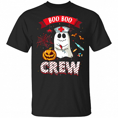 Funny Boo Crew Halloween Nurse Ghost Custom Matching Outfit T-Shirt - Halloween Nurse Gifts Ideas Shirt