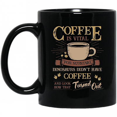 Coffee Is Vital for Survival Ceramic Coffee Mug - Water Bottle - Color Changing Mug