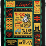 Nurses Are Like Pineapples Tough On The Outside Sweet On The Inside Fleece Blanket - Premium Sherpa Blanket