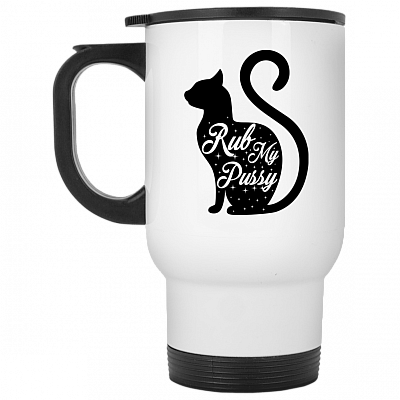 14 oz. White Travel Mug