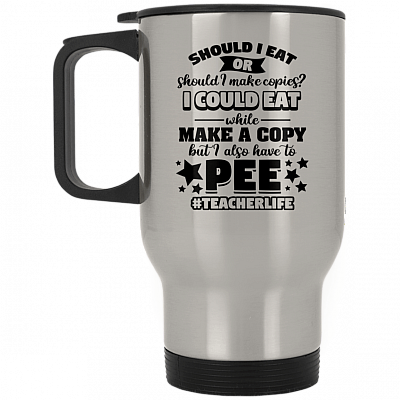 14 oz. Silver Travel Mug