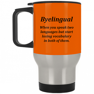 14 oz. Silver Travel Mug