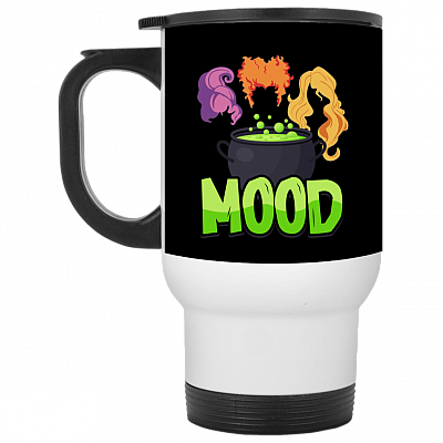 14 oz. White Travel Mug