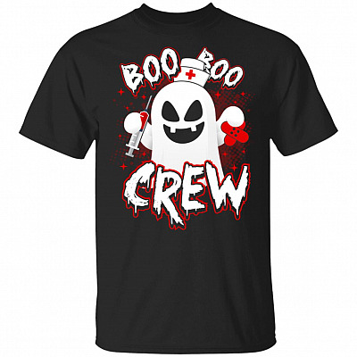 Ghost Nurse Boo Boo Crew Halloween T-Shirt