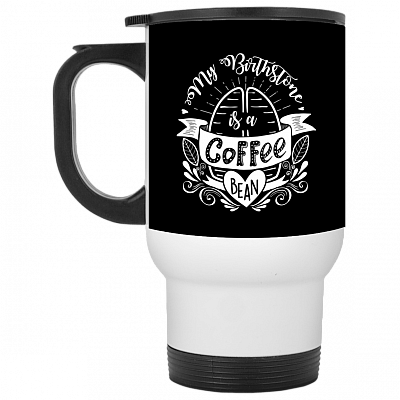 14 oz. White Travel Mug