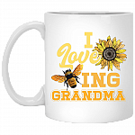 I Love Being Grandma Ceramic Coffee Mug - Beer Stein -Water Bottle - Color Changing Mug