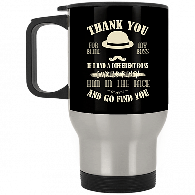 14 oz. Silver Travel Mug