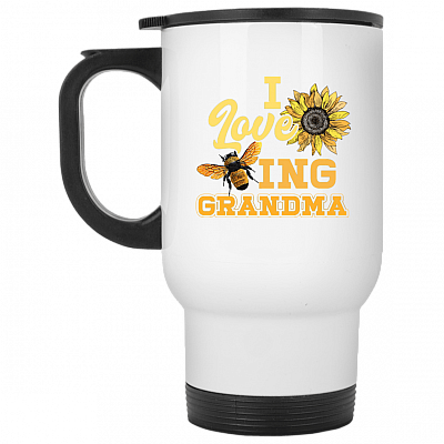 14 oz. White Travel Mug