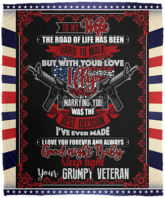 To My Wife With Your Love I Fly Marrying You Was The Best Decision Fleece Blanket - Premium Sherpa Blanket