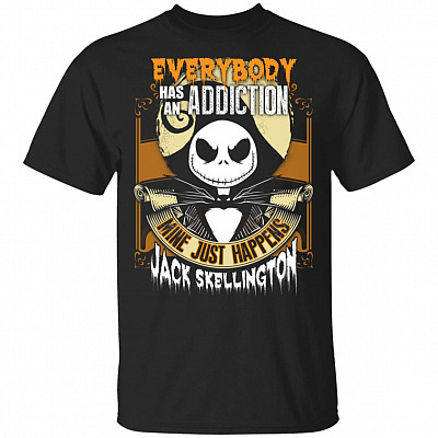 Everyone Has An Addiction Mine Just Happens Skellington Halloween T-Shirt