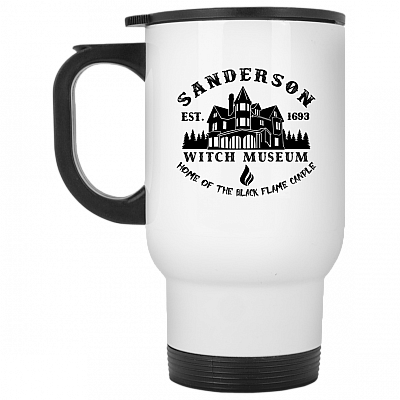 14 oz. White Travel Mug