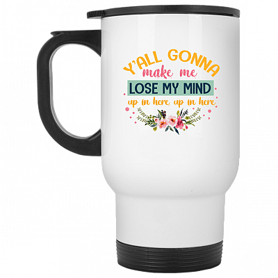14 oz. White Travel Mug