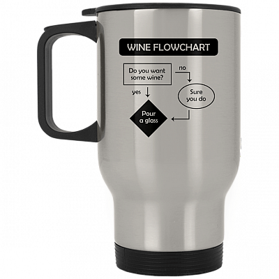 14 oz. Silver Travel Mug