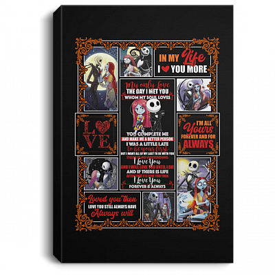 In My Life I Love You More My Only Love The Day I Met You Halloween Framed Canvas Prints - Unframed Poster