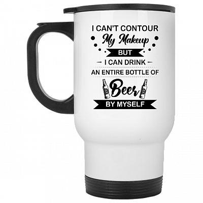 14 oz. White Travel Mug