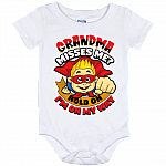 Grandma Misses Me Hold on I'm on My-Way Baby Onesie - Baby Infant Bodysuit