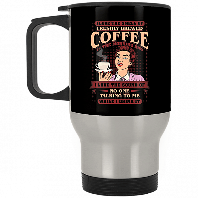 14 oz. Silver Travel Mug