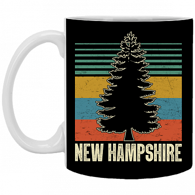 New Hampshire Pine Tree Vintage Hiking Coffee Mug - Beer Stein - Water Bottle