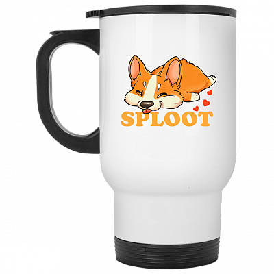 14 oz. White Travel Mug