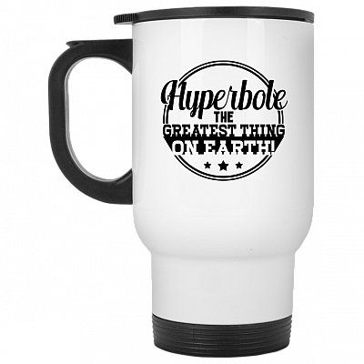 14 oz. White Travel Mug