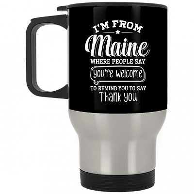 14 oz. Silver Travel Mug