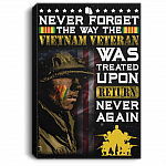 Never Forget The Way The Vietnam Veteran Was Treated Upon Return Framed Canvas Prints - Unframed Poster