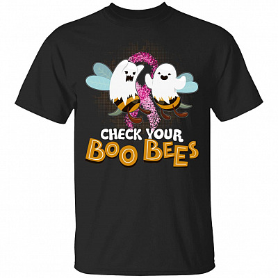 Check Your Boo Bees Breast Cancer Awareness T-Shirt