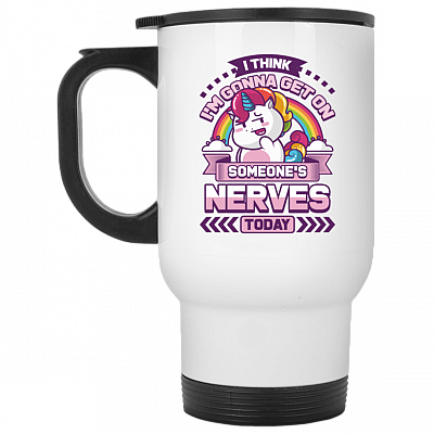 14 oz. White Travel Mug
