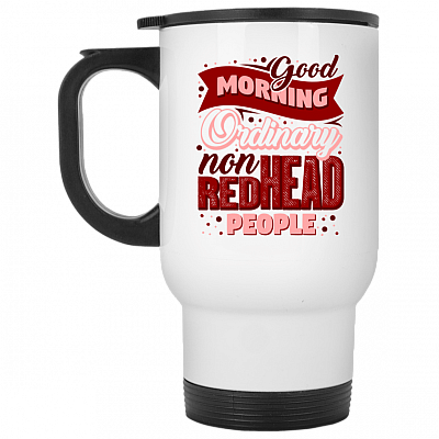 14 oz. White Travel Mug