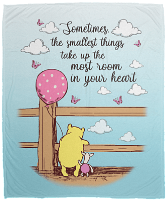 Alternative view of Sometimes The Smallest Thing Take Up The Most Room In Your Heart Blanket