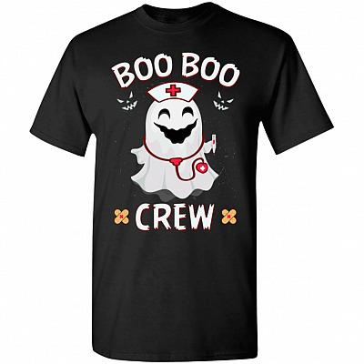 Funny Halloween Boo Boo Crew Nurse T-Shirt