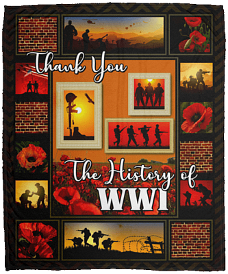 The History Of WWI Thank You Veteran Fleece Blanket - Premium Sherpa Blanket