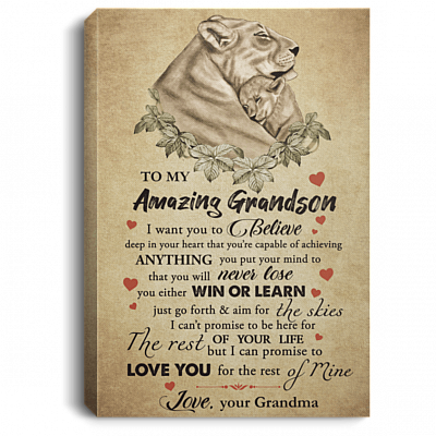 To My Amazing Grandson Believe Deep In Your Heart Framed Canvas Prints - Unframed Poster-Home Decor Wall Art