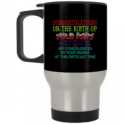 14 oz. Silver Travel Mug