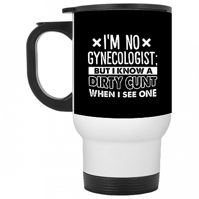 14 oz. White Travel Mug