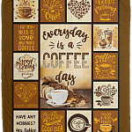 Everyday Is A Coffee Day Fleece Blanket - Premium Sherpa Blanket