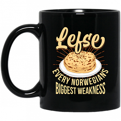 Lefse Every Norwegians Biggest Weakness Ceramic Coffee Mug - Water Bottle - Color Changing Mug