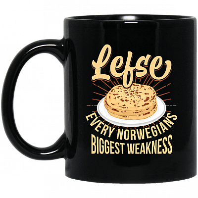 Lefse Every Norwegians Biggest Weakness Ceramic Coffee Mug - Water Bottle - Color Changing Mug