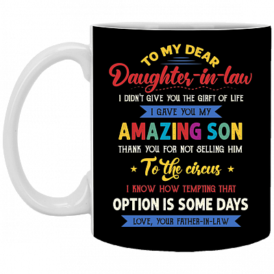 To My Dear Daughter In Law Ceramic Coffee Mug - Beer Stein -Water Bottle