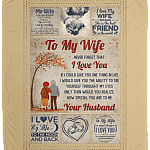 To My Wife Never Forget That I Love You Your Husband Fleece Blanket - Premium Sherpa Blanket - Woven Blanket