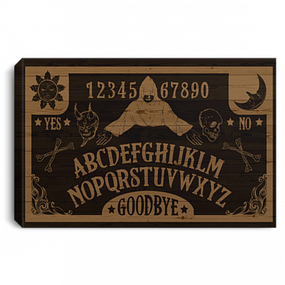 Ouija Board Goodbye Gallery Wrapped Framed Canvas Prints - Unframed Poster