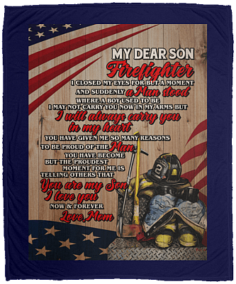 My Dear Firefighter I Closed My Eyes For But A Moment And Suddenly Fleece Blanket - Premium Sherpa Blanket